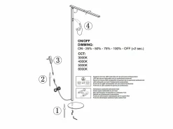 Ideal - Lámpara de pie LED negra orientable de metal H.130 cm Fabas Luce - Luz LED integrada de 10W CCT (3000K 4000K 5000K 6000K)^ Best