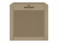 Indar Caja de almacenaje de jardín PP marrón claro 55,5x43x53 cm^Garden Furniture Discount