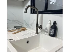 Essebagno Grifo De Cocina|Indus mezclador para fregadero metalizado