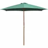 Garden Furniture Sombrilla|Inglewood Sombrilla con palo de madera verde 270x270 cm
