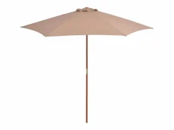 Inglewood Sombrilla de jardín con palo de madera gris taupe 270 cm^Garden Furniture Sale