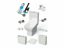 Aquore Inodoro cerámica CRETA cisterna baja Blanco Discount