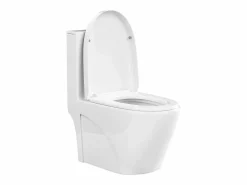 Inodoro de cerámica de suelo con tapa silenciosa, descarga horizontal, NAGILAM^Vente-unique