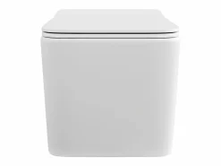 Vente-unique Inodoro flotante de cerámica mate sin brida, L51,5 x Alt. 34, CLEMONA Blanco Hot