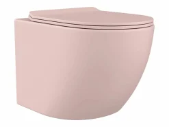 Vente-unique Inodoro flotante de cerámica mate sin borde, JAVOINE Rosa Online