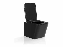 Vente-unique Inodoro Suspendido|Inodoro flotante de cerámica mate sin brida, Ancho 51,5 x Alt. 34, CLEMONA