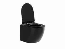 Vente-unique Inodoro flotante mate con bastidor y placa de accionamiento negra, JAVOINE Negro Hot