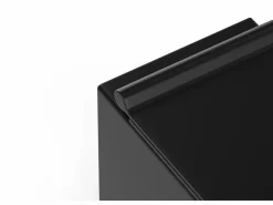 Vente-unique Inodoro flotante mate con marco de soporte y placa de descarga, CLEMONA Negro Hot