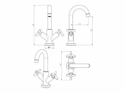 Essebagno Grifo De Cocina|Inoxa ducha cuadrada extraplana 200mm