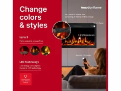 Insert eléctrico INFINITY para chimenea eléctrica - fuego premium - empotrada - 71x14x50 cm - chimenea LED con calefacción 750/1500 W^ Best