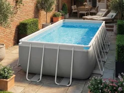 Intex 26792 Prism Metal Frame piscina elevada 488x244x107 cm Gris Outlet