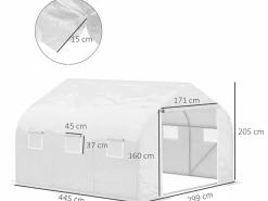 Invernadero 445x299x205 cm^Outsunny Clearance