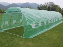 EXPERTLAND Invernadero con estructura de acero 36 m² - Ancho 1200 x Prof. 300 x Alt. 200 cm - IPOMEA Verde Online