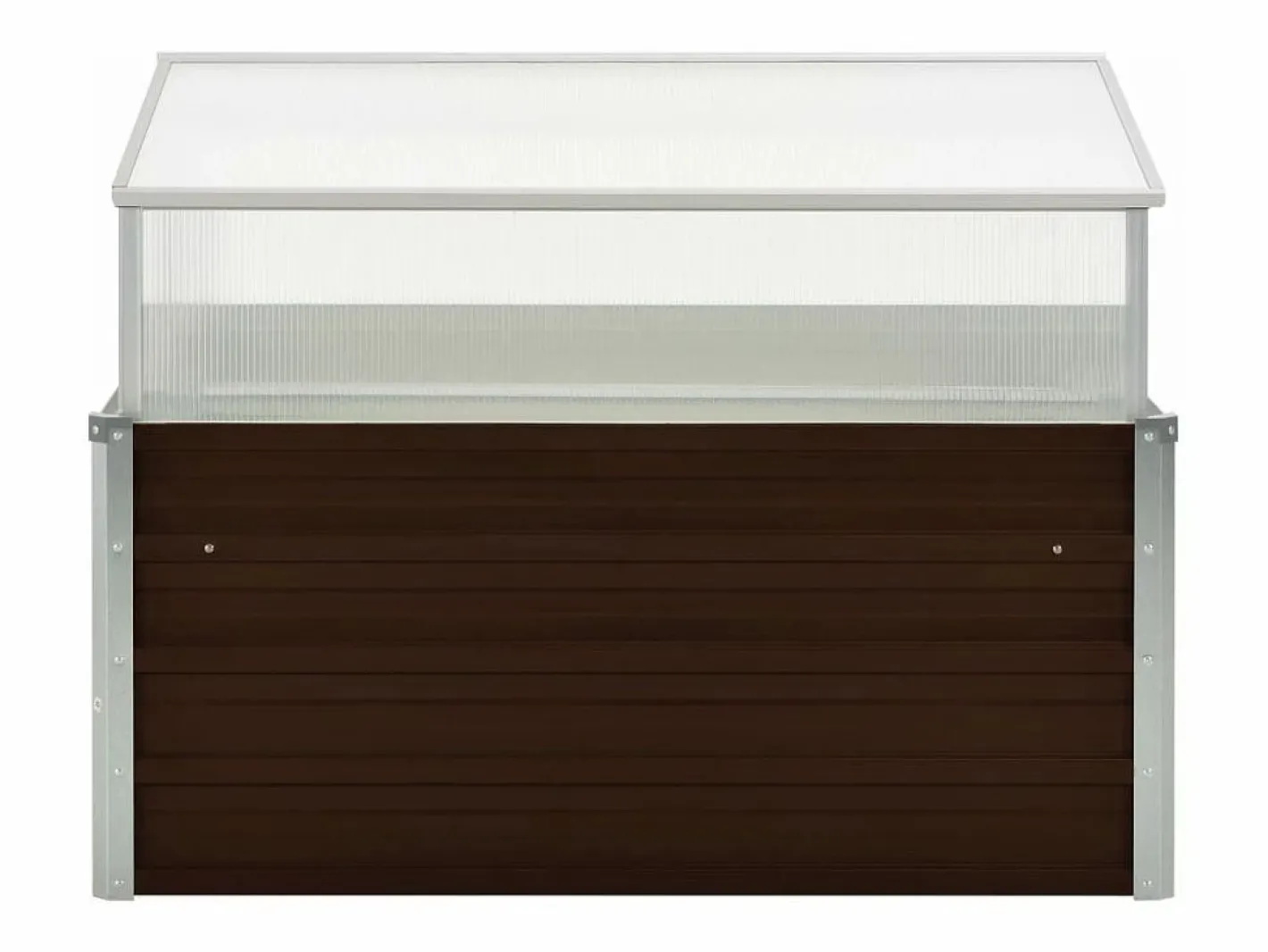 Clicnbuy Invernadero De Jardín|Invernadero de acero galvanizado marrón 100x100x85 cm