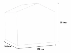 Buzz metallurgica Invernadero de balcón o terraza 180 x 105 x h153 cm plantas de huerto y flores Mimosa S Transparente Discount