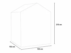 Buzz metallurgica Invernadero de balcón para plantas y flores de 153 x 153 x h210 cm en PVC y acero Mimosa M Transparente Hot
