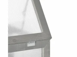 Invernadero de jardín con 3 estantes, madera y policarbonato, oscuro (58x44x78 cm) Gris Online