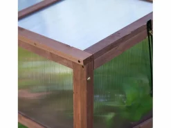 Invernadero de jardín con cubierta transparente, de madera y policarbonato, para hortalizas y plantas, color marrón (90 x 50 x 93 cm)^ Sale