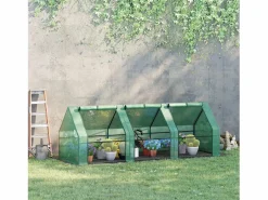 Invernadero De Jardín|Invernadero de jardín para plantas, fabricado en acero, PE resistente a la intemperie, (270x90x90 cm)