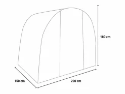 Buzz metallurgica Invernadero De Jardín|Invernadero de jardín tipo túnel 200 x 150 x h180 cm cubierta PVC plantas y flores Orto M