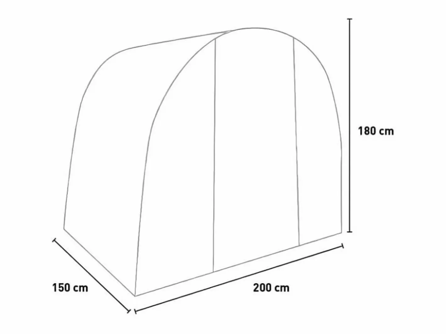 Buzz metallurgica Invernadero De Jardín|Invernadero de jardín tipo túnel 200 x 150 x h180 cm cubierta PVC plantas y flores Orto M