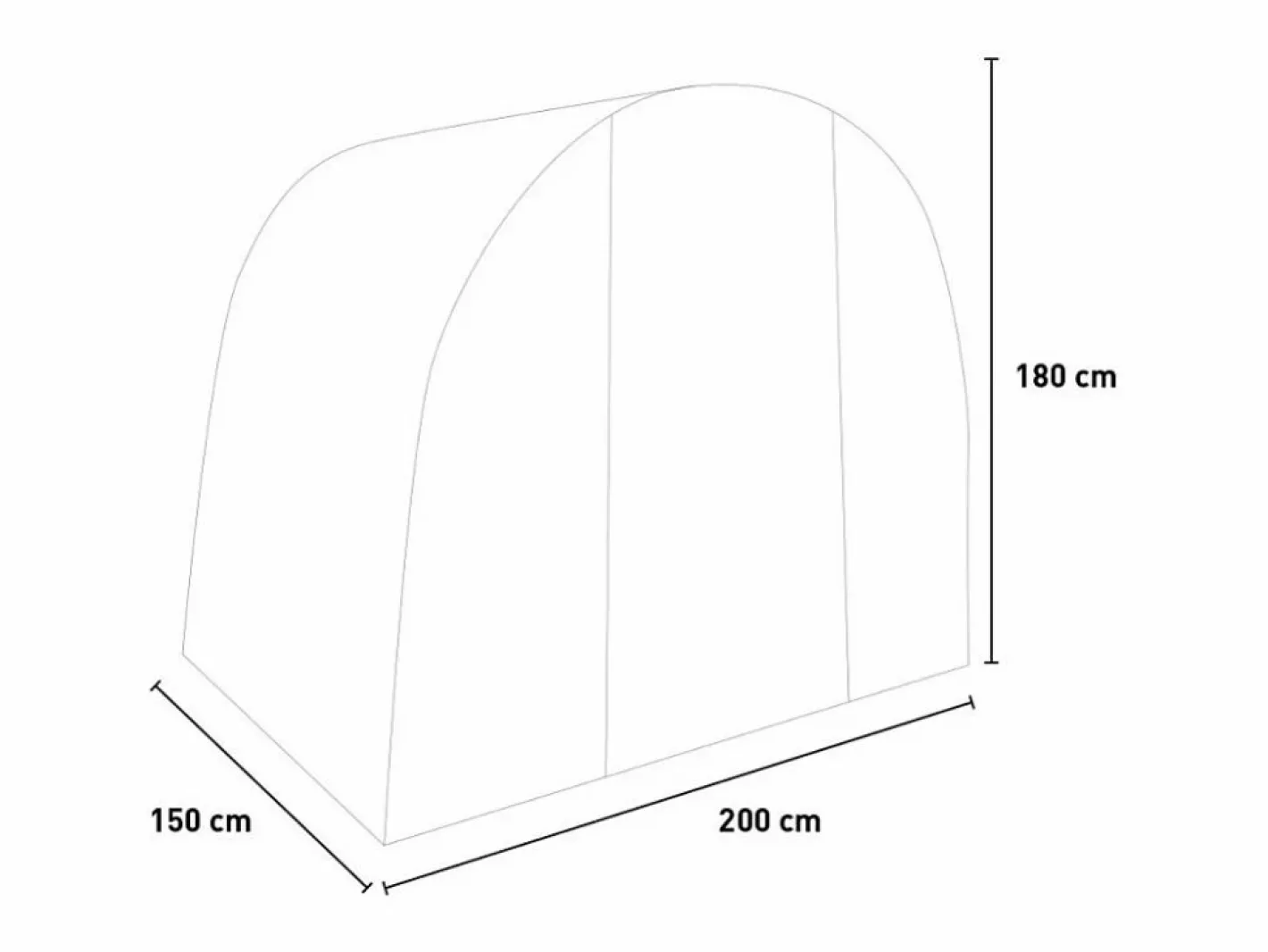 Buzz metallurgica Invernadero De Jardín|Invernadero de jardín tipo túnel 200 x 150 x h180 cm cubierta PVC plantas y flores Orto M
