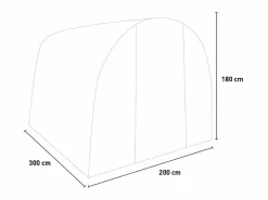Invernadero de jardín tipo túnel en PVC de 200 x 300 x h180 cm para flores y plantas Orto L^Buzz metallurgica Sale