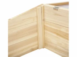 Invernadero de madera para jardín con cubierta de policarbonato, sistema de plantación, color natural (100 x 50 x 35 cm)^ Sale