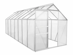 Habitat et jardin Invernadero de policarbonato "Basilic" - 8 m² - Gris Transparente Sale