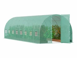 Invernadero de Túnel SucceBuy, Invernadero de Túnel de Planta Baja, 835x290x225 cm, con Armazón Galvanizado y Cubierta en PE, Verde Best