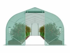 Invernadero De Jardín|Invernadero de Túnel SucceBuy, Invernadero de Túnel de 900x300x200 cm, Armazón Galvanizado, con Armazón de Acero Galvanizado, Cubierta en PE,