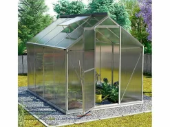 Soana Invernadero De Jardín|Invernadero para jardín de aluminio y policarbonato con puerta y ventana 183x245x205cm Laelia