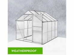 Soana Invernadero De Jardín|Invernadero para jardín de aluminio y policarbonato con puerta y ventana 183x245x205cm Laelia