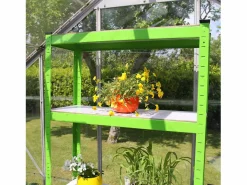 Invernadero Politúnel con Estantería Galvanizada Puertas de Cultivo Cubierta de PE Jardinería Carpa de Jardín Planta de flores de 19mm de Diámetro | 4 x 2m^Monstershop Discount