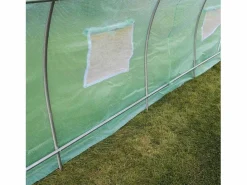 Monstershop Invernadero De Jardín|Invernadero Politúnel con Puertas Ventanas Galvanizadas Cubierta de PE Jardinería Marco Metálico Carpa de Jardín Vegetal Planta de Flores 25mm de diámetro | 6 x3m