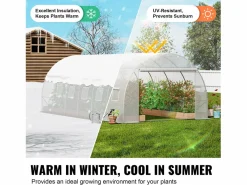 Invernadero De Jardín|Invernadero Tipo Túnel SucceBuy 5,8 x 2,8 x 2,0 m, Estructura Galvanizada, Revestimiento de PE,