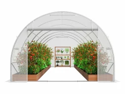 Invernadero De Jardín|Invernadero Tipo Túnel SucceBuy 5,8 x 2,8 x 2,0 m, Estructura Galvanizada, Revestimiento de PE,