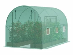 Invernadero Tipo Túnel SucceBuy 2 x 3 x 2 m, Estructura Galvanizada, Cubierta de PE, Verde Clearance