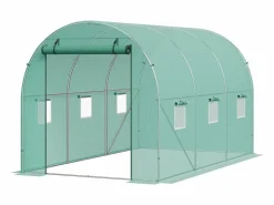 Invernadero Tipo Túnel SucceBuy 3,4 x 1,9 x 1,9 m, Estructura Galvanizada, Cubierta de PE, Verde Clearance