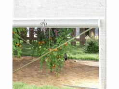 Invernadero De Jardín|Invernadero túnel de PVC, 3 ventanas y puerta, estructura de acero galvanizado, color (3 x 2 x 2 m)