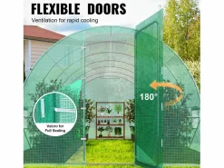 Invernadero Túnel SucceBuy 590x295x225 cm, Invernadero para Jardinería Exterior, Marco en Acero Galvanizado, Verde Best