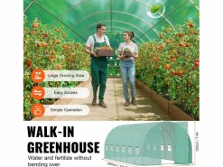 Invernadero Túnel SucceBuy 590x295x225 cm, Invernadero para Jardinería Exterior, Marco en Acero Galvanizado, Verde Best