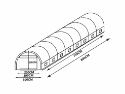Invernadero tunel. Medidas: 24m² Alto 200 cm. IPOMEA^EXPERTLAND Online
