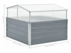 Invernadero 100x100x85 cm acero galvanizado^Clicnbuy