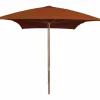 Garden Furniture Isabel María Sombrilla de jardín con palo de madera terracota 200x300 cm Outlet