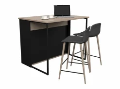 Isla Cocina Buh Auxiliar /Roble Jackson 109x90x80 cm Negro