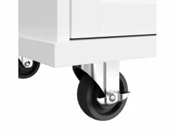 Isla de cocina blanca de 5 cajones - Carrito de cocina de 1 puerta con 3 compartimentos abiertos - Especiero y toallero Blanco Hot