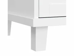 Isla de cocina blanca de 5 cajones - Carrito de cocina de 1 puerta con 3 compartimentos abiertos - Especiero y toallero Blanco Hot