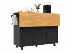 Isla de cocina con 8 cajones - Carro con ruedas y tapa abatible -^Hauss Spole Sale