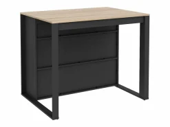 Vente-unique Isla de cocina con 7 huecos - Natural y antracita - OPOLE Gris antracita / Color natural claro Best